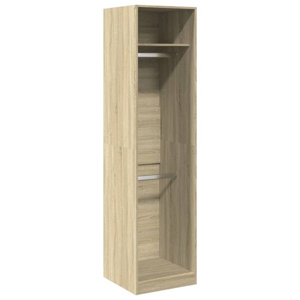 vidaXL Garderobe sonoma eik 50x50x200 cm konstruert tre