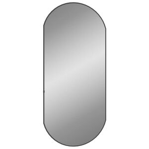 vidaXL Veggspeil svart 90x40 cm oval