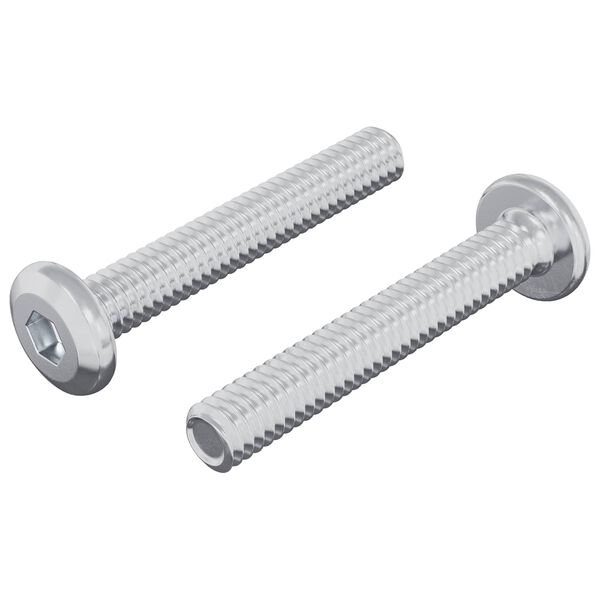 vidaXL L&aring;seskrue Ensfarget 2 pcs s&oslash;lv M6 x 35 mm St&aring;l
