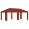 vidaXL Gazebo Deksel 6 x 3 m Terrakotta Polyester 190 gsm