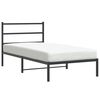 vidaXL Sengeramme i metall med hodegavl svart 100x200 cm