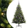 vidaXL Kunstig Hengt Julegran med 150 LED-lys Gr&oslash;nn 150 cm PVC og PE