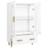 vidaXL Highboard hvit 70x31x115 cm konstruert tre