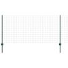 vidaXL Euro gjerdet med stolpe 25 x 1 m PVC-belagt st&aring;l Gr&oslash;nn Mesh