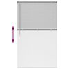 vidaXL Vindu Persienne med gardiner sølv Aluminium
