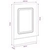 vidaXL Oppvaskmaskin panel Kalmar hvit 45x1,5x57 cm konstruert tre