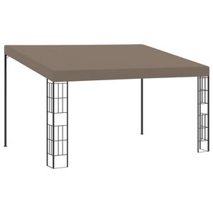 vidaXL Veggmontert paviljong 4x3 m gr&aring;brun stoff