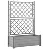vidaXL Plantekasse med espalier 100x43x142 cm PP steingr&aring;