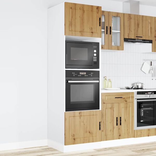 vidaXL Ovnskap 2 stk Porto artisan eik konstruert tre