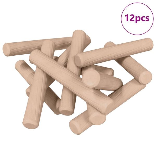 vidaXL Treplugger 12 pcs Brun &Oslash;6 x 40 mm Heltre