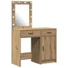 vidaXL Sminkebord 2 pcs Brun 50 x 41 x 135 cm Konstruert tre