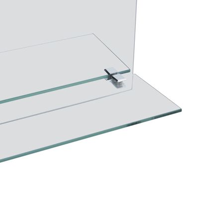 vidaXL Veggspeil med hylle 40x60 cm herdet glass