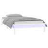 vidaXL Sengeramme med LED hvit 75x190 cm Small Single heltre