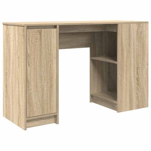 vidaXL Skrivebord sonoma eik 120x42x76 cm konstruert tre