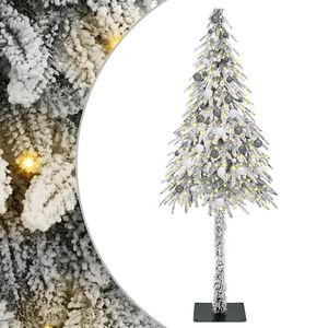 vidaXL Juletre med 300 LED med stativ Hvit 210 cm PE og st&aring;l