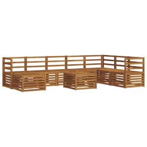 vidaXL Utend&oslash;rs sofa-sett 9 stk. Naturlig