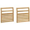 vidaXL Armlene Modul 2 pcs Hvit 58,5 x 8 x 60 cm Solid akasietre