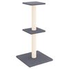 vidaXL Kattetre med klorestolper i sisal m&oslash;rkegr&aring; 73 cm