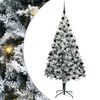 vidaXL Kunstig juletre Hvit 210 cm PVC og St&aring;l og Plast