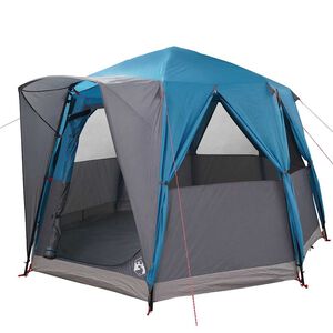 vidaXL Hytte telt for 3 personer med tak Bl&aring; og gr&aring; 320 x 320 x 203 cm