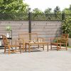 vidaXL Hagesofa Set Naturlig Heltre teak