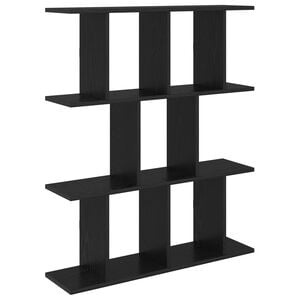 vidaXL Vegghylle Svart eik 102 x 20 x 96 cm Konstruert tre