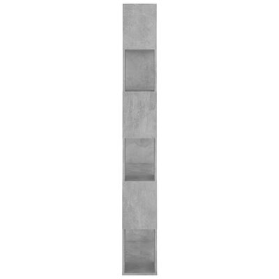 vidaXL Bokhylle/romdeler betonggrå 80x24x186 cm sponplate