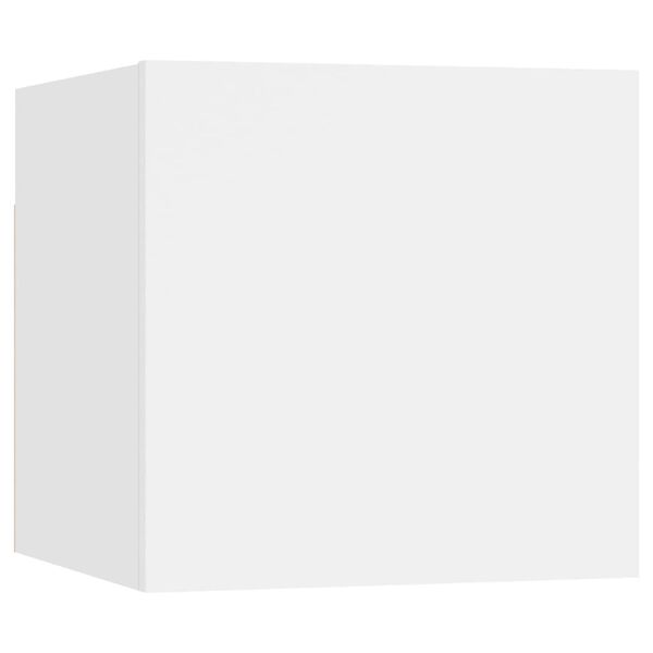 vidaXL Nattbord høyglans hvit 30,5x30x30 cm konstruert tre