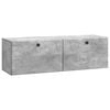 vidaXL Vegghengt TV skap 98 x 31 x 30 cm Betonggr&aring; Konstruert tre