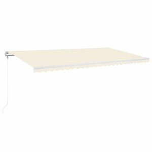 vidaXL Automatisk uttrekkbar markise 600x350 cm kremhvit
