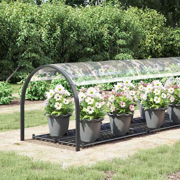 vidaXL Klar presenning med maljer 1x5 m PVC