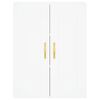 vidaXL Highboard hvit 69,5x34x180 cm konstruert tre