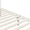 vidaXL Himmelsengeramme med 2 skuffer hvit heltre furu 100x200 cm