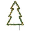 vidaXL Julelysdekorasjon med jordplugger tre 115 LEDs 90 cm