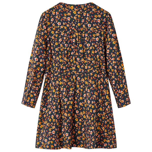 Barnekjole med lange ermer marineblå 128