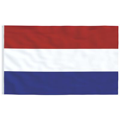 vidaXL Nederlandsk flagg og stang aluminium 4 m