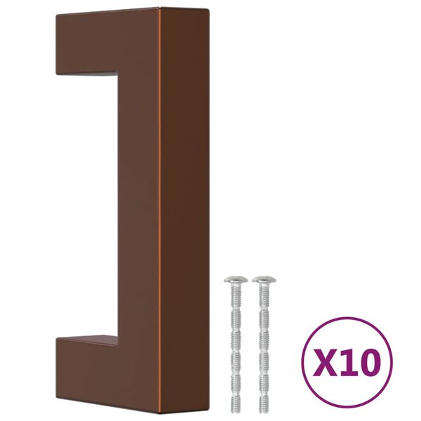 vidaXL Skaph&aring;ndtak 10 stk bronse 64 mm rustfritt st&aring;l