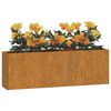 vidaXL Vegghengte plantekasser 2 stk rust 53x10x17 cm cortenstål