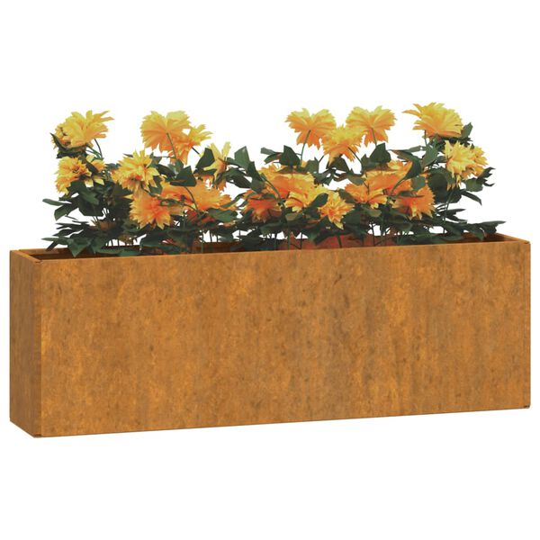 vidaXL Vegghengte plantekasser 2 stk rust 53x10x17 cm cortenstål
