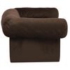 vidaXL Hundesofa med skuff brun 75x50x38 cm plysj