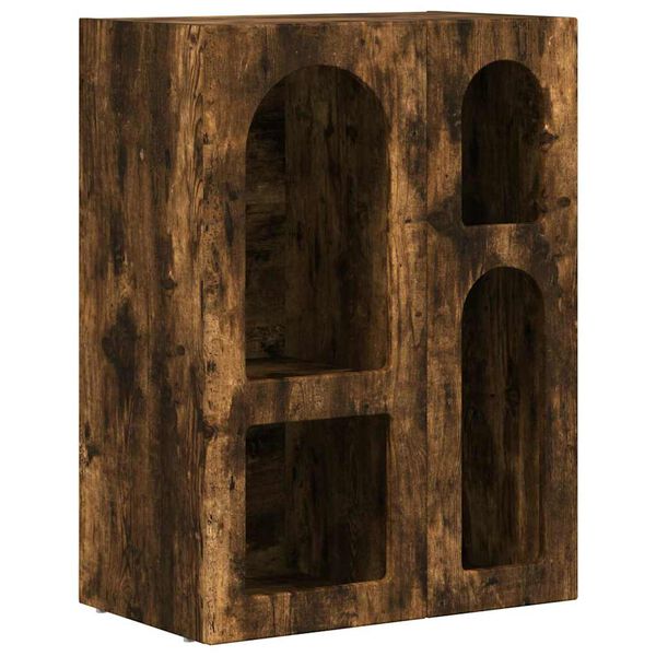 vidaXL Serviesskap R&oslash;kt eik 59 x 35 x 80.5 cm Konstruert tre