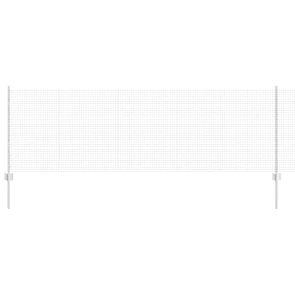 vidaXL Gjerde med stolpe s&oslash;lv 0,8 x 100 m St&aring;l