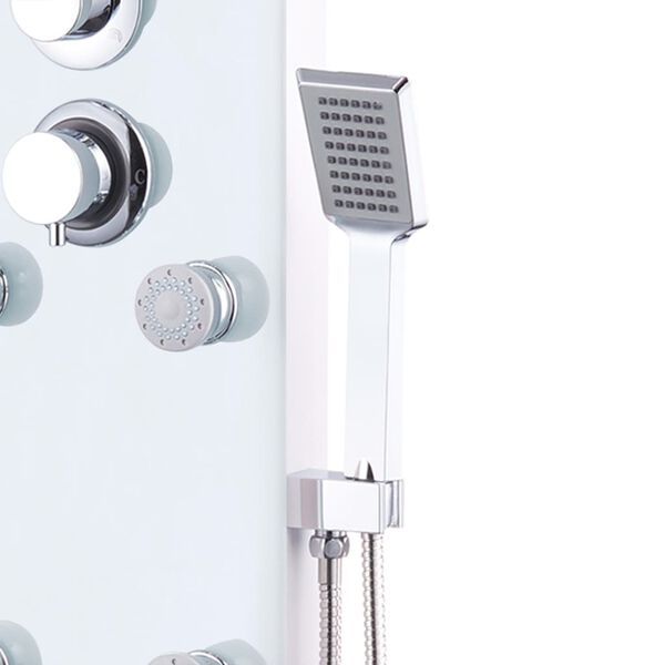 vidaXL Dusjpanel glass 25x44,6x130 cm hvit