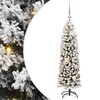 vidaXL Kunstig juletre med 150 LED gr&oslash;nn 120 cm PVC og st&aring;l og plast