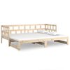 vidaXL Uttrekkbar dagseng heltre furu 2x(90x200) cm