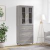 vidaXL Highboard gr&aring; sonoma 69,5x34x180 cm konstruert tre