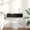 vidaXL Vegghylle med skuffer svart 80x33x17 cm konstruert tre