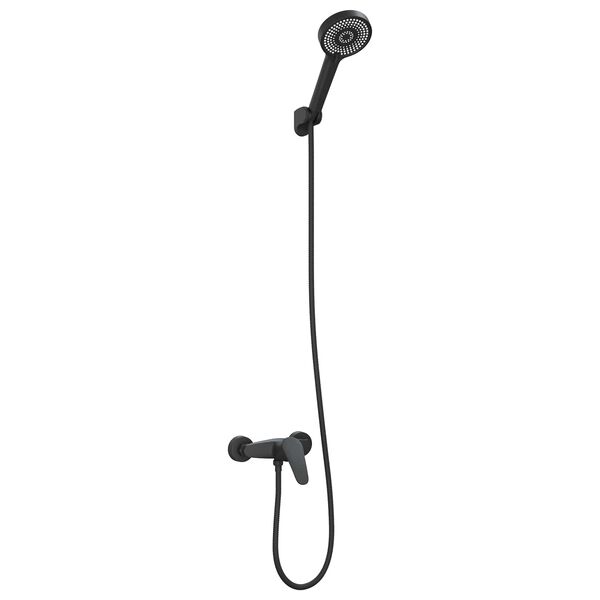 vidaXL Dusjhode Sett Svart G 1 / 2 tommer