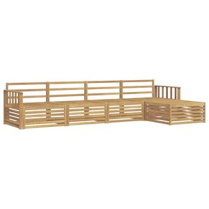 vidaXL Utend&oslash;rs sofa-sett 5 pcs Hvit Solid akasietre