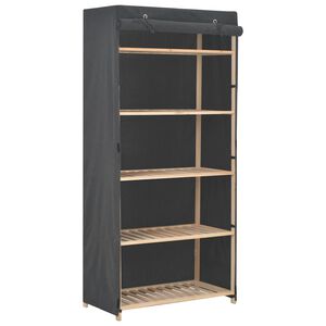 vidaXL Garderobeskap gr&aring; 79x40x170 cm stoff